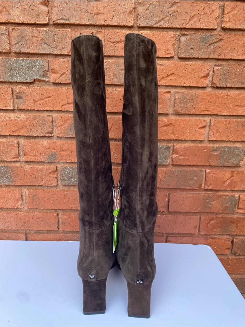 Sam Edelman Brown Suede Knee-High Heeled Boots 9 - Picture 5 of 11